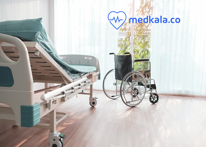 تخت بیمارستانی مکانیکی اهرم دار یا هندل دار مدکالا